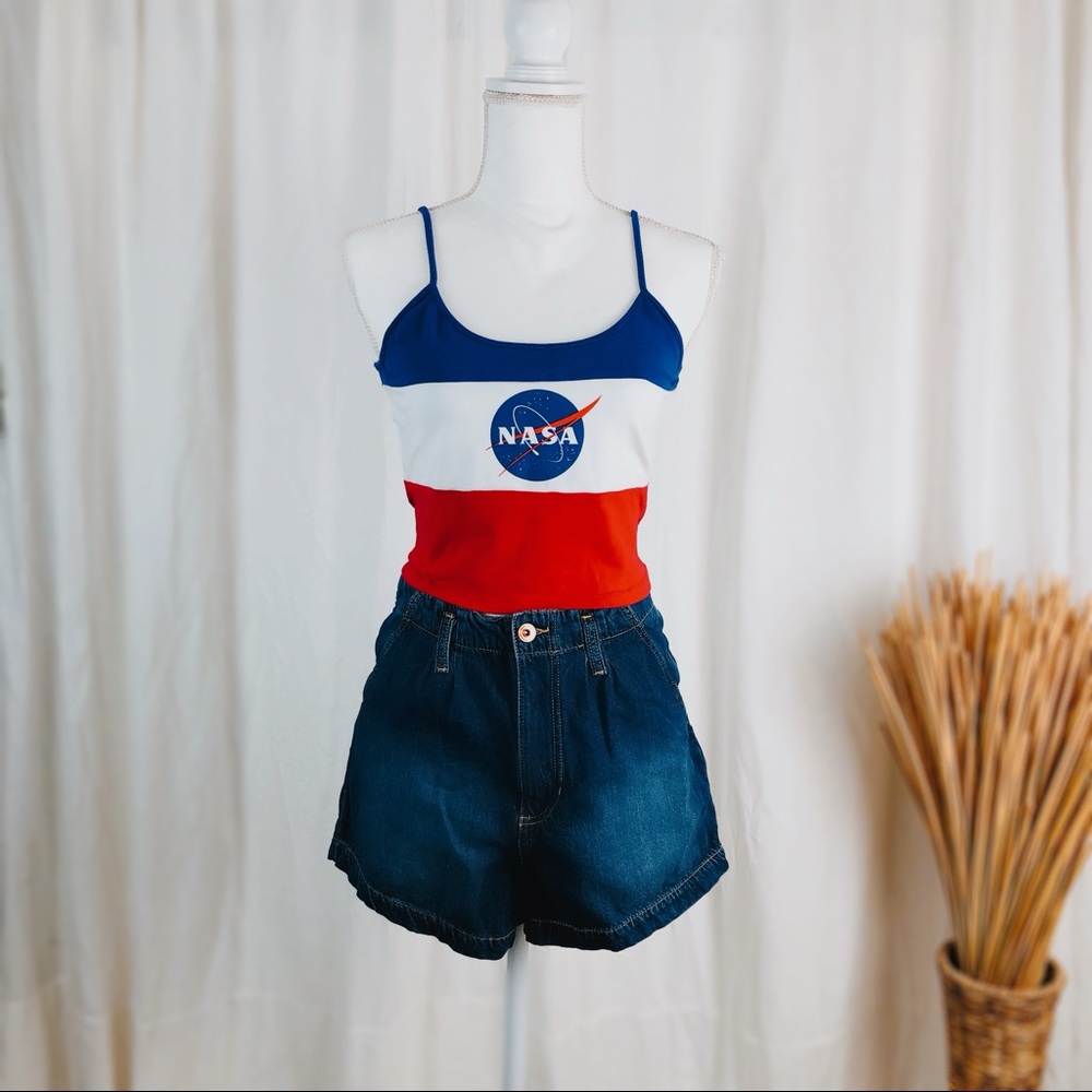 Chemistry Nasa Multicolor Sleeveless Size L Blouse Top